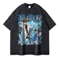 Retro Anime Goth Streetwear Tee with Fantasy Manga Graphic Artwork
