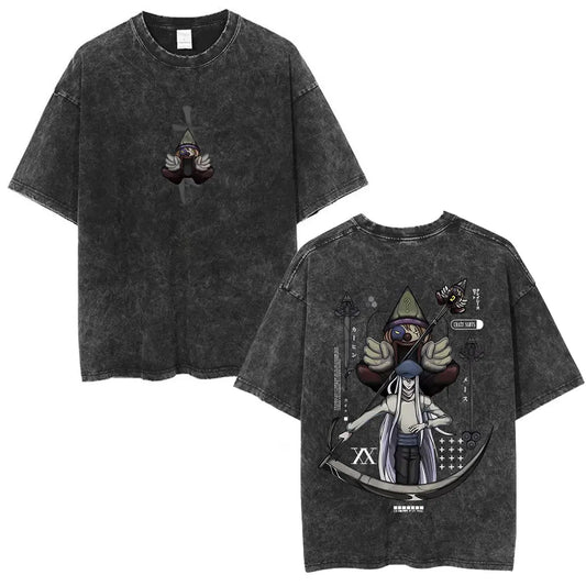 Anime Goth Mystic Ritual Oversized Vintage Streetwear Graphic T-Shirt