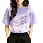 Sunset Adventure Anime Graphic Soft Cotton Kawaii Casual T-Shirt