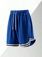 Men's Loose Fit Mesh Basketball Shorts with Elastic Waist and Athletic Everyday Comfort