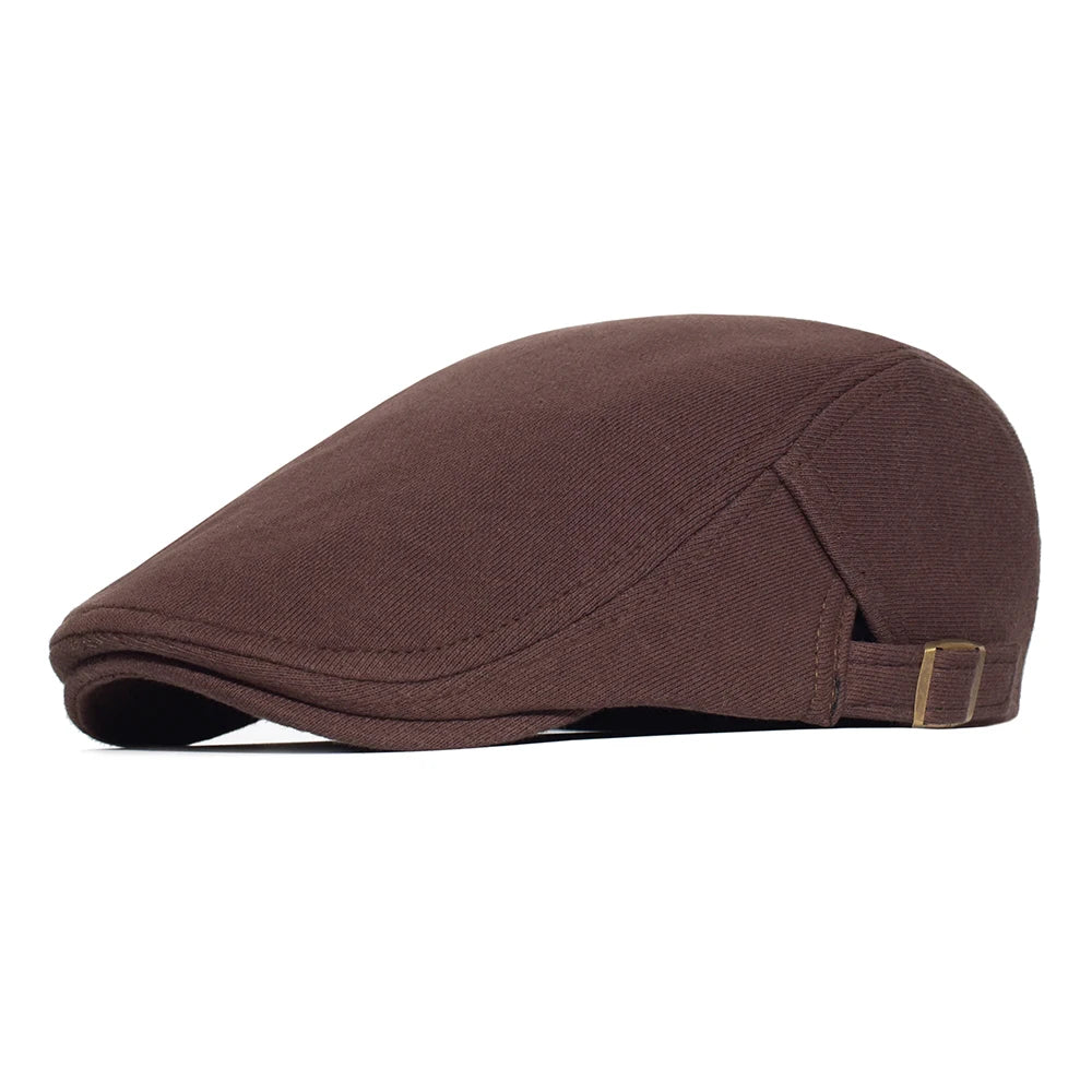 Classic Suede Flat Cap with Adjustable Fit for Everyday Casual Vintage Outdoor Style