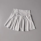 High Waist Performance Tennis Skort with Built-In Shorts and Pleats