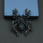 Gothic Crystal Spider Brooch for Dark Feminine and Alternative Styling