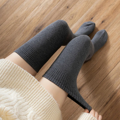 Extra Long Over-the-Knee Cotton Socks with Soft Stretch Knit and Stay-Up Design
