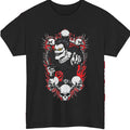 Anime Goth Oversized Graphic Tee with Dark Manga Skull Art Design