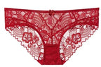 Ultra-Thin French Floral Lace Balconette Bra and Sheer Panty Set