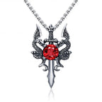 Dragon Sword Cross Pendant Necklace for Gothic Alternative Fashion