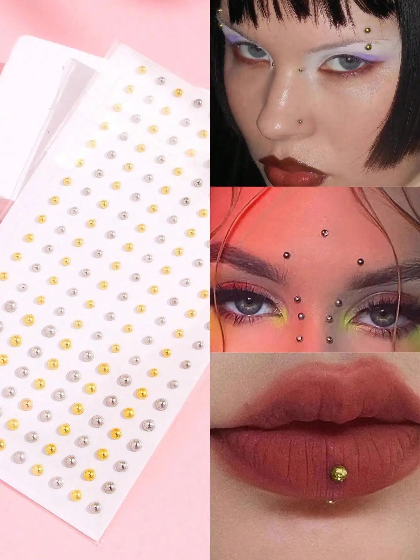 Reusable Faux Piercing Sticker Set for Creative Alternative Fashion Looks