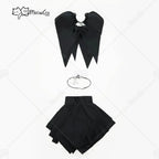 Women's Halter Cutout Two Piece Swim Set with Layered Skirt and Necklace Accessory