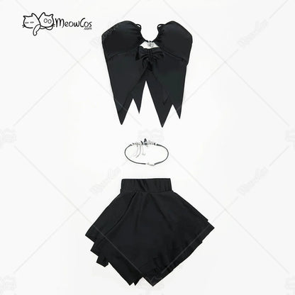 Women's Halter Cutout Two Piece Swim Set with Layered Skirt and Necklace Accessory