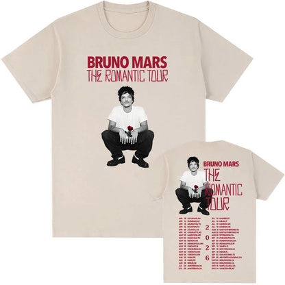 Vintage Tour-Inspired Graphic Cotton Streetwear T-Shirt with Retro Front Print