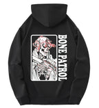 Anime Skeleton Art Hoodie with Dark Manga Streetwear Design