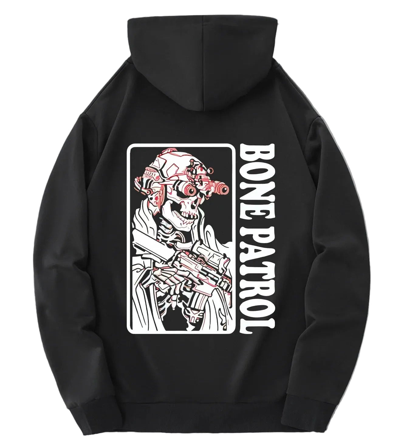 Anime Skeleton Art Hoodie with Dark Manga Streetwear Design