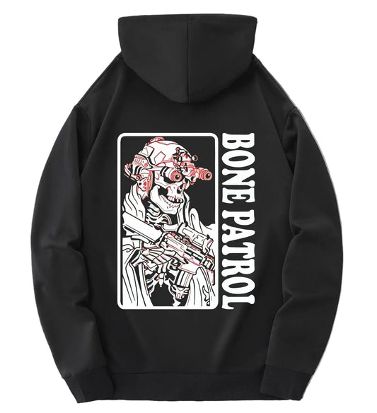Anime Skeleton Art Hoodie with Dark Manga Streetwear Design