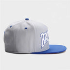 Structured Embroidered Snapback Baseball Cap with Flat Brim for Urban Streetwear Fashion Style