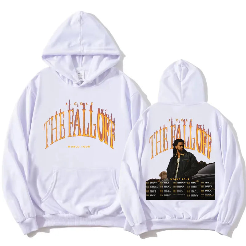 Vintage Tour Graphic Hoodie with Fleece Lined Streetwear Silhouette and Back Print