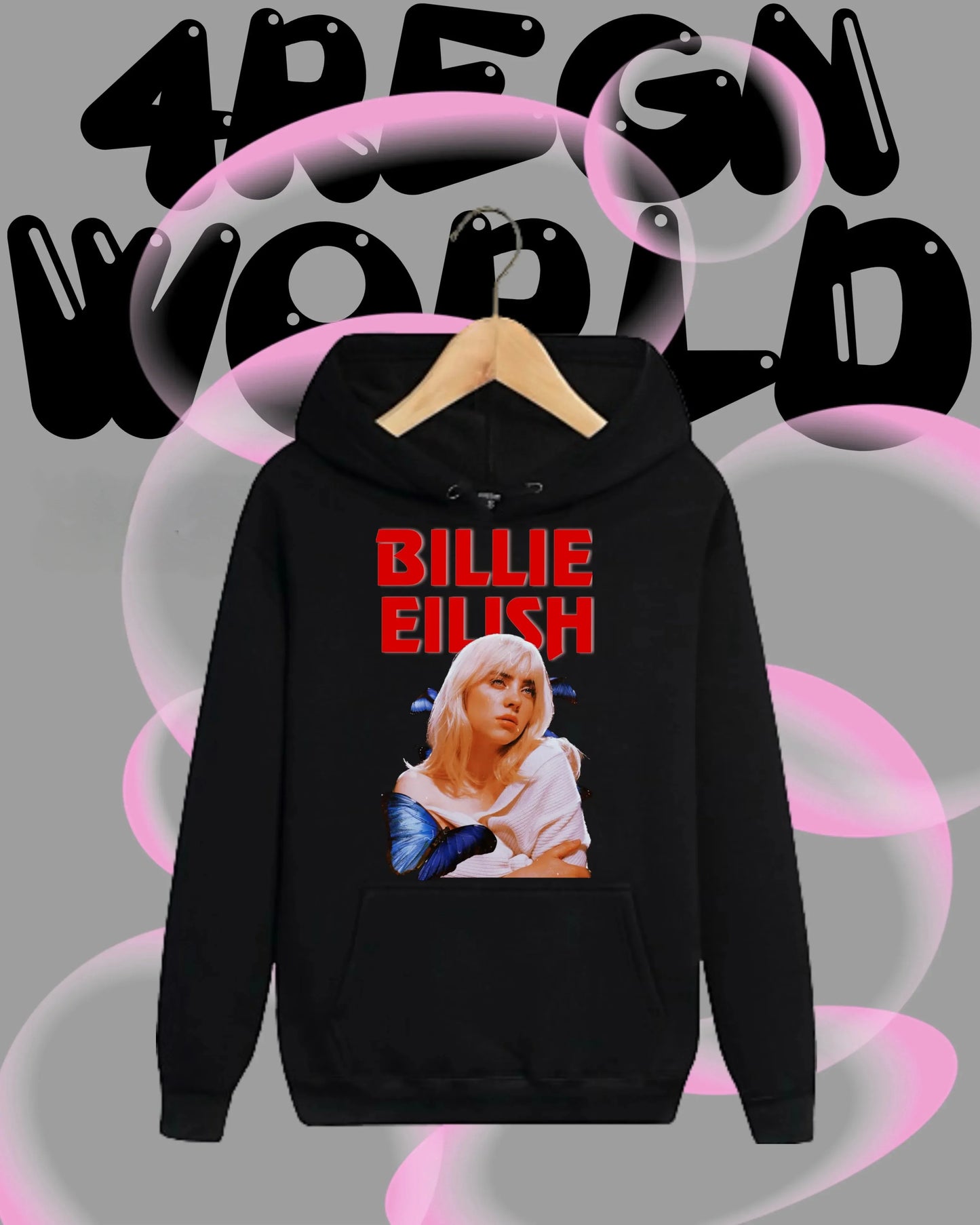 Oversized Streetwear Graphic Print Pullover Hoodie with Urban Music Inspired Artwork