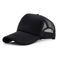 Plain Mesh Trucker Cap Adjustable Curved Brim Minimalist Casual Streetwear Hat