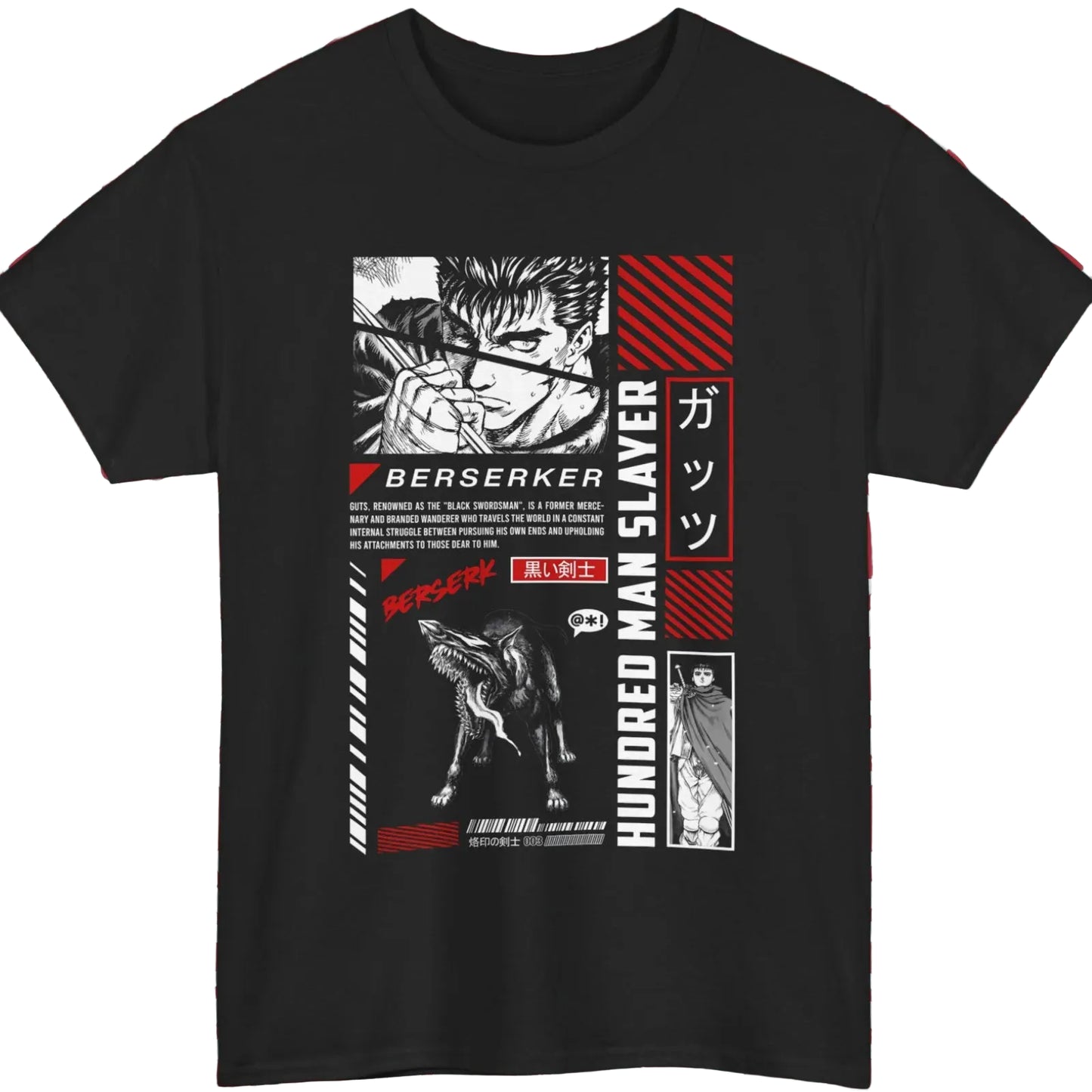 Anime Goth Retro Manga Streetwear Tee with Dark Panel Graphic Design