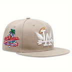 Embroidered Flat Brim Snapback Cap Adjustable Streetwear Hip Hop Baseball Fashion Hat