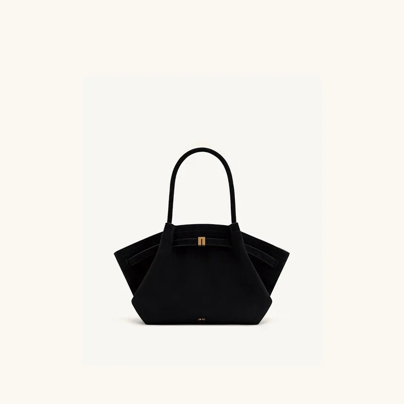 Structured Dumpling Tote Bag with Top Handle Large Capacity Design