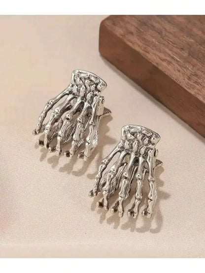 Skeleton Hand Hair Claw Clip Gothic Y2K Statement Fashion Accessory