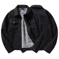 Men's Utility Inspired Button Front Jacket with Warm Lined Casual Streetwear Design