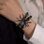Gothic Spider Bracelet with Web Inspired Alternative Fashion Details