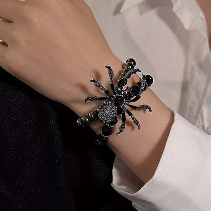 Gothic Spider Bracelet with Web Inspired Alternative Fashion Details