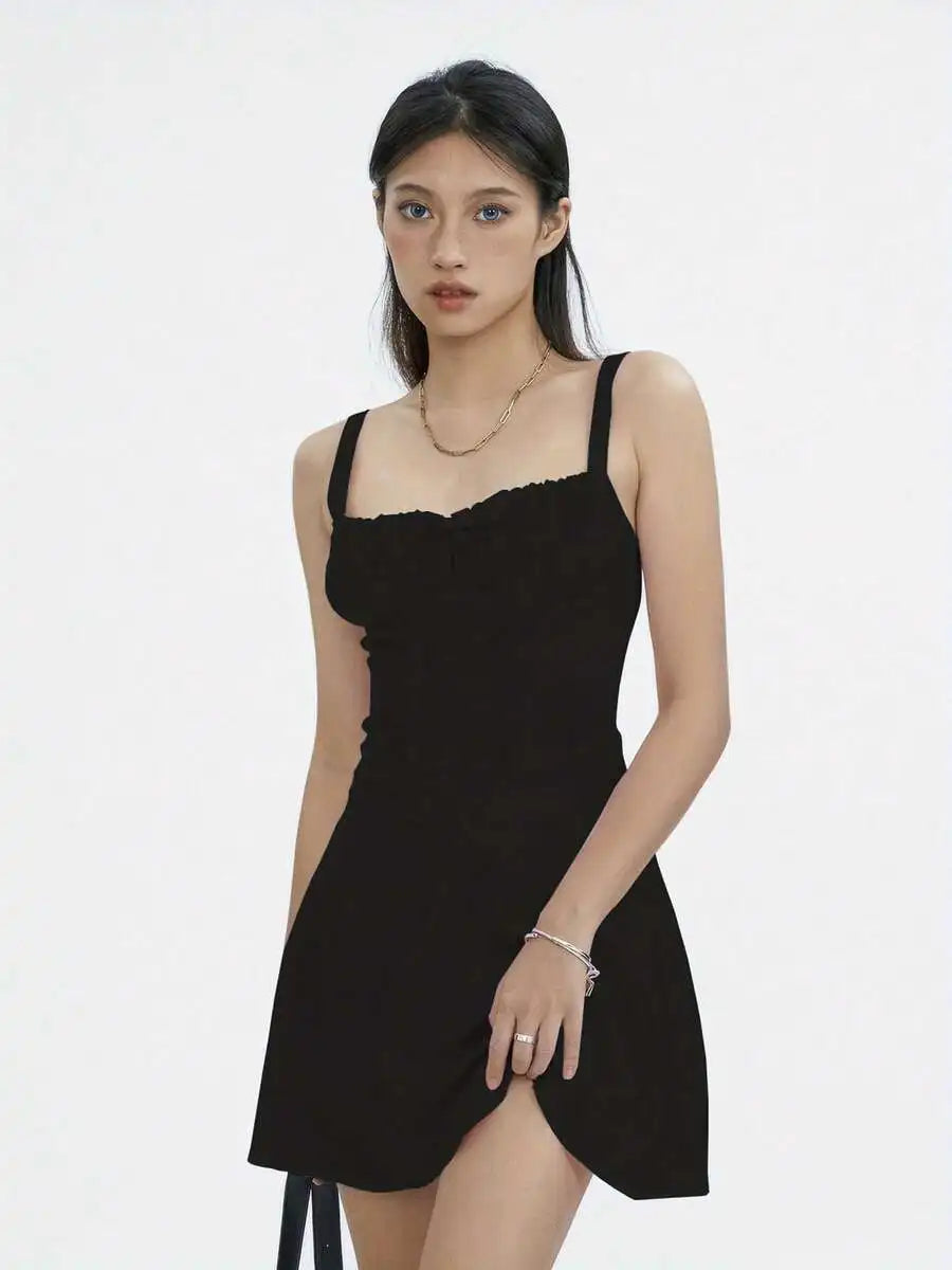 Corset Inspired Mini Dress with Sweetheart Neckline and Flared Skirt