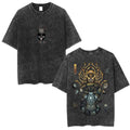 Dark Manga Gothic Oversized Graphic Washed Cotton Streetwear T-Shirt