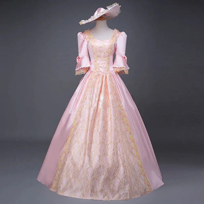 Victorian Inspired Lace Trim Formal Alternative Fashion Ball Gown