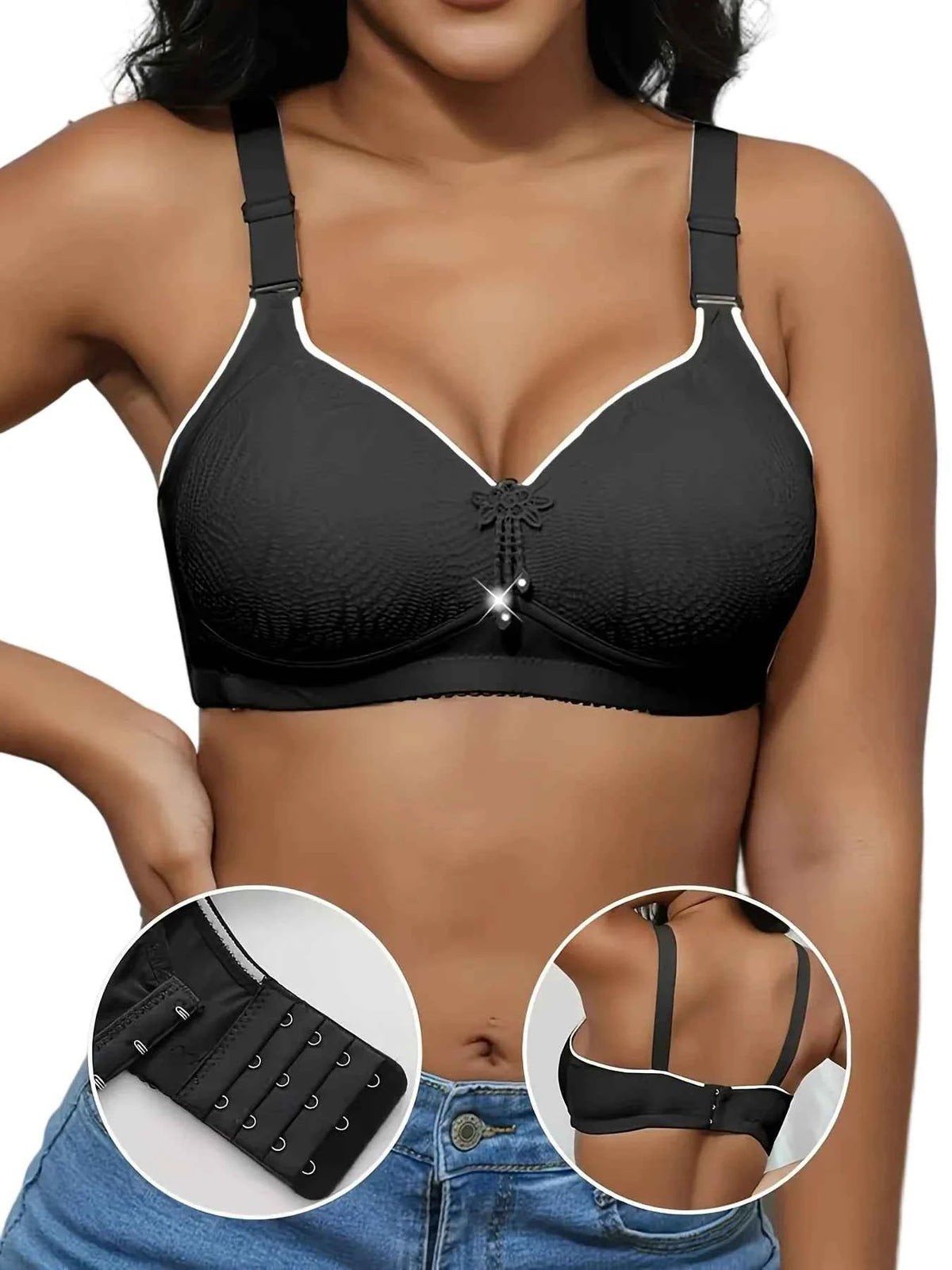 6-Piece Seamless Wireless Padded Bra Set with Adjustable Straps, Soft Pastel Colors and Everyday Styling