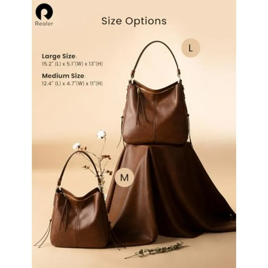 Soft Hobo Shoulder Crossbody Bag with Relaxed Large Capacity Design