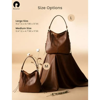 Soft Hobo Shoulder Crossbody Bag with Relaxed Large Capacity Design