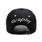 Typography Embroidered Baseball Cap Adjustable Curved Brim Urban Streetwear Fashion Hat