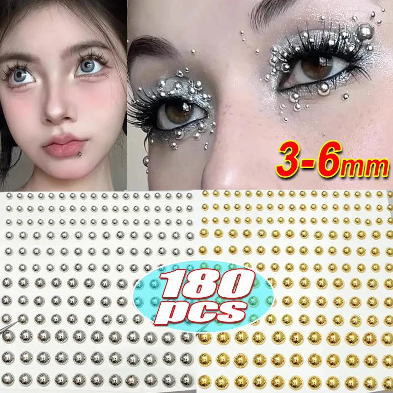 Reusable Faux Piercing Stud Sticker Set for Punk Alternative Styling