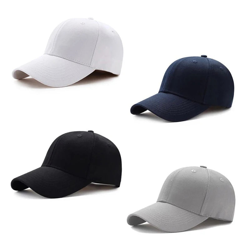 Minimalist Solid Baseball Cap Adjustable Curved Brim Casual Streetwear Fashion Hat