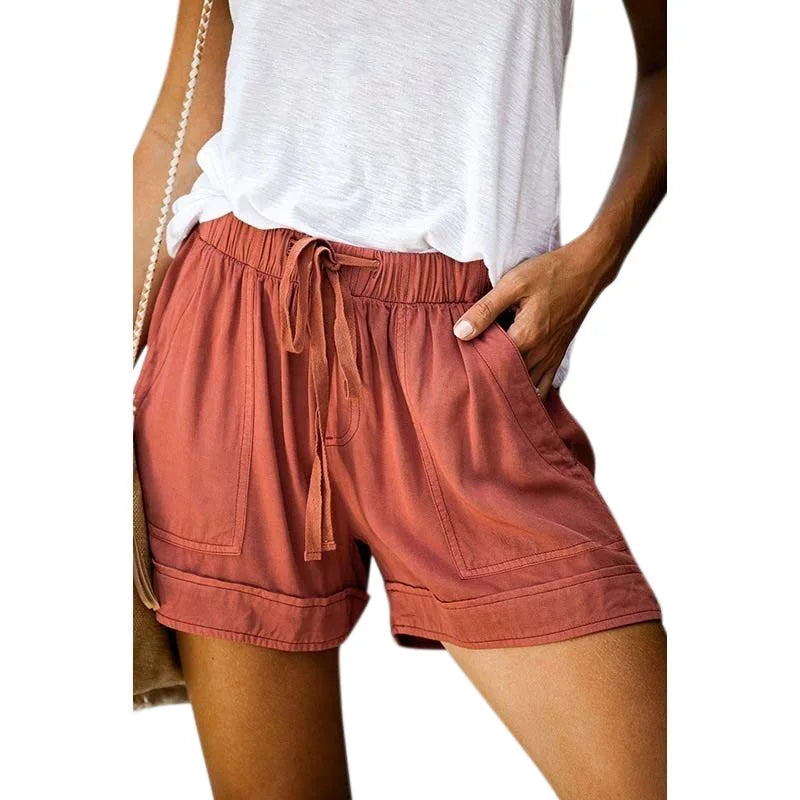 Women's Quick Dry Drawstring Athletic Shorts with Relaxed Fit and Comfortable Everyday Design