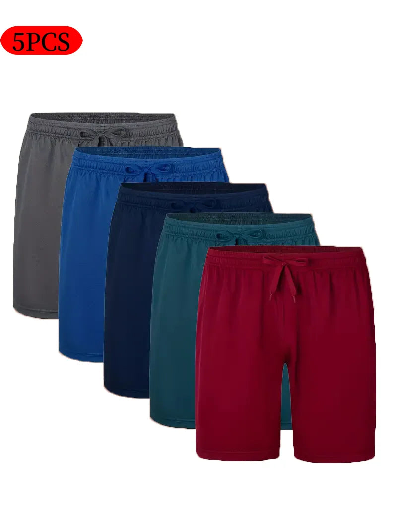 Men's Athletic Drawstring Shorts with Breathable Fabric and Everyday Casual Comfort