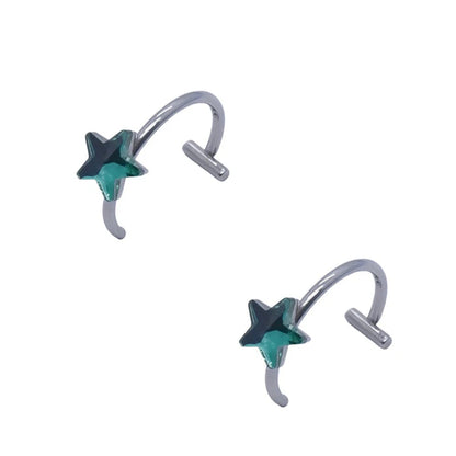 Punk Clip On Lip and Nose Ring Set for Alternative Looks