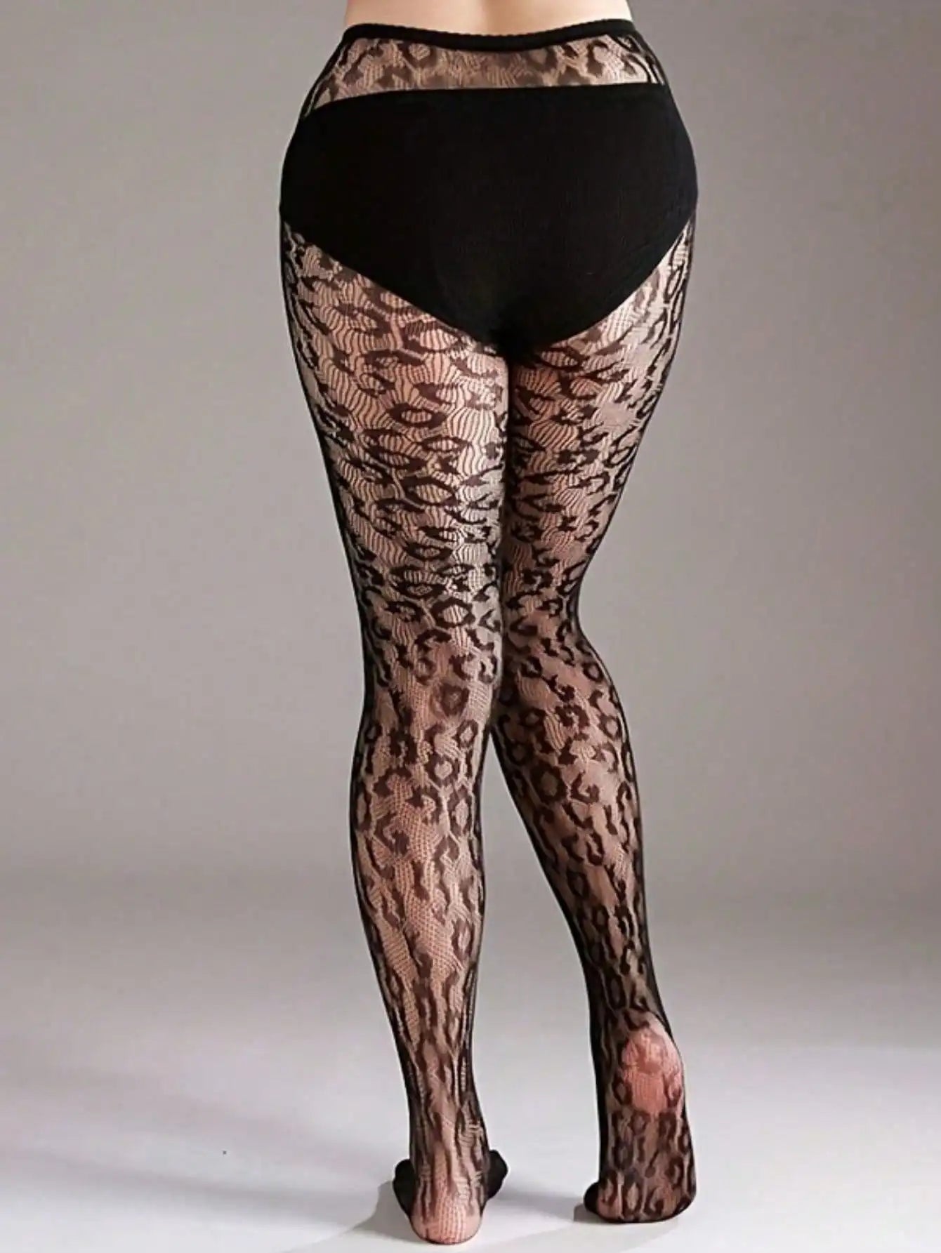 Leopard Pattern Fishnet Stockings Stretch Mesh Alternative Fashion Tights