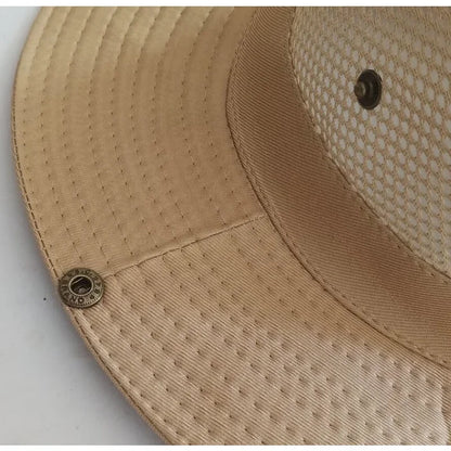 Breathable Mesh Boonie Sun Hat with Wide Brim for Hiking Fishing and Outdoor Travel