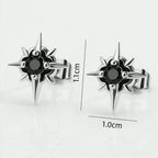 Celestial Star Stud Earrings With Alternative Gothic Statement Sparkle Design