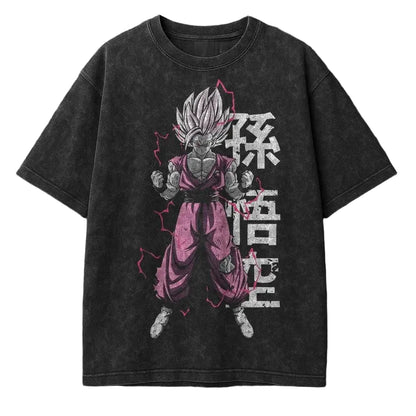 Anime Lightning Warrior Manga Graphic Vintage Oversized Streetwear Cotton Tee