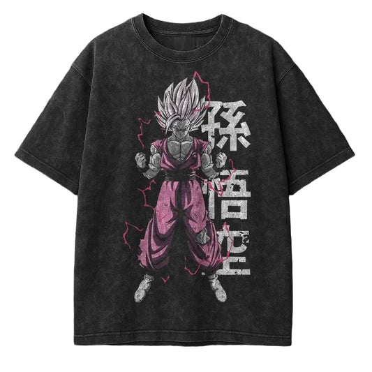 Anime Lightning Warrior Manga Graphic Vintage Oversized Streetwear Cotton Tee
