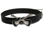 Western Inspired Guitar Buckle Belt for Punk and Y2K Fashion