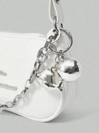 Mini Crescent Camera Shoulder Bag with Chain Strap Contemporary Street Style