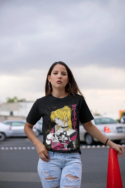 Vintage Manga Streetwear Tee with Dark Illustrated Character Artwork