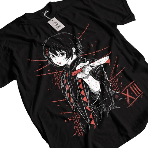 Anime Assassin Graphic Streetwear T-Shirt with Dark Manga-Inspired Gothic Aesthetic - BigCat Streetwear